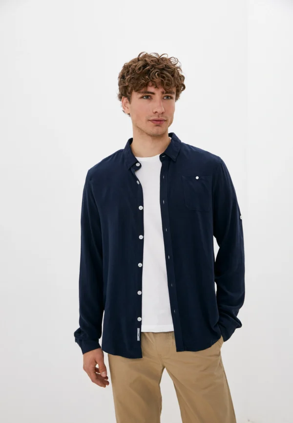 Mexx Πουκάμισο Navy Μπλέ Μονόχρωμο