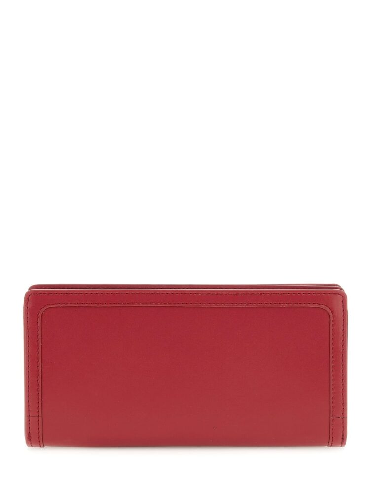 Guess Μεγάλο Δερμάτινο Γυναικείο Πορτοφόλι Κόκκινο Σκούρο - Image 2