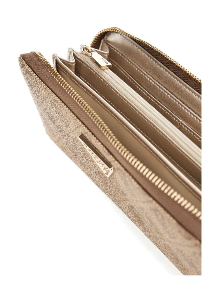 Guess Γυναικείο Πορτοφόλι Καφέ με Λογότυπο - Image 3