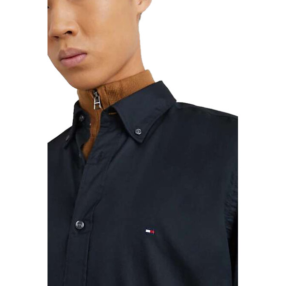 Tommy Hilfiger Aνδρικό Μαύρο Ποπλίνα πουκάμισο FLEX POPLIN - Image 2