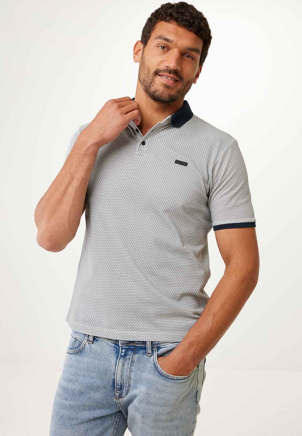 Mexx Μπλούζα Polo Off White