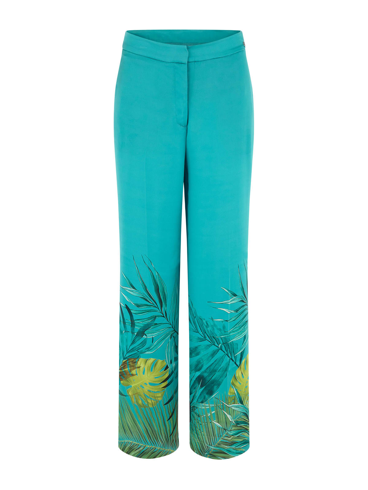 Guess Παντελόνα Ψηλόμεση Σατέν σε Wide Γραμμή Πράσινη - Image 2