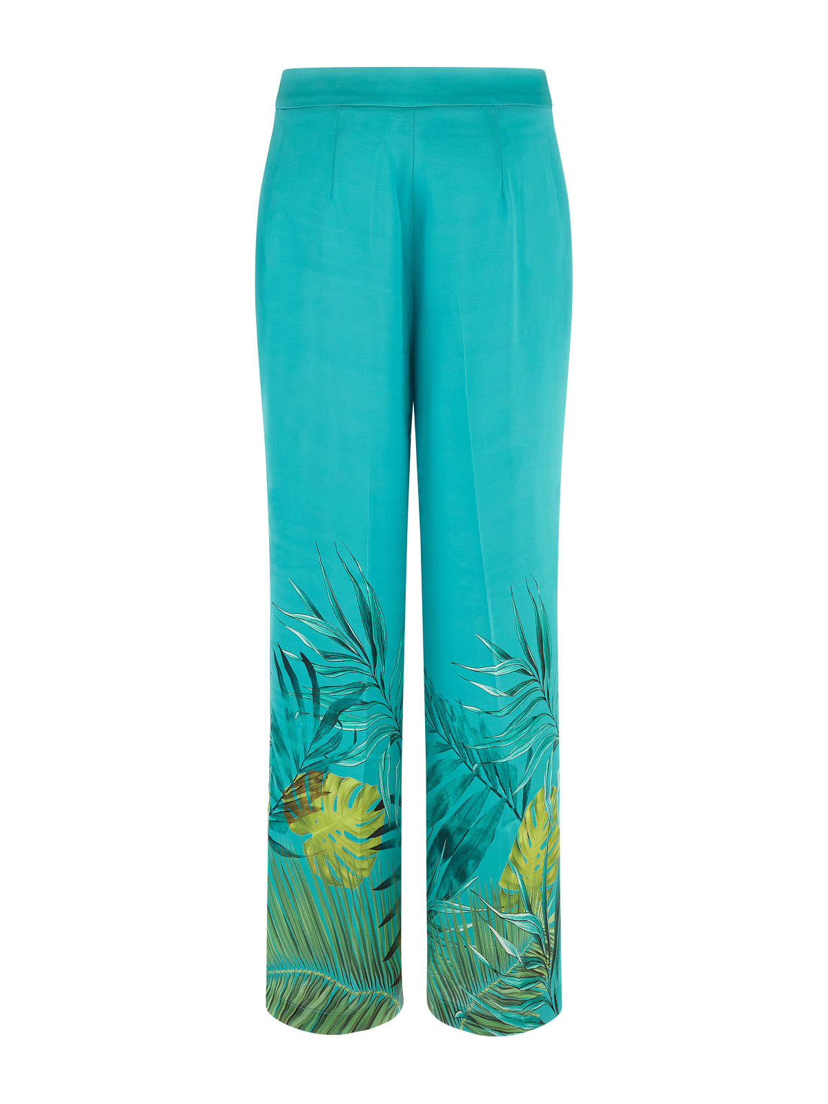 Guess Παντελόνα Ψηλόμεση Σατέν σε Wide Γραμμή Πράσινη - Image 3