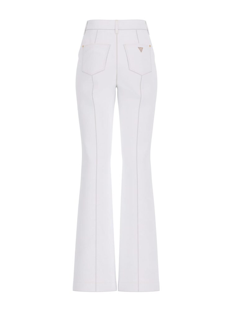 Guess Γυναικείο Υφασμάτινο Παντελόνι Eκρού - Image 3