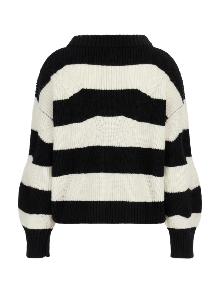 Guess Γυναικείο Πουλόβερ Μαύρο/Λευκό - Image 3