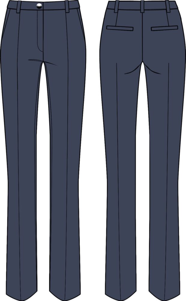 Guess Γυναικείο Yφασμάτινο Παντελόνι Μπλέ - Image 3