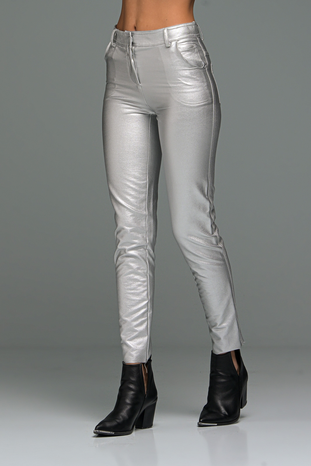 Manolo Ασημί Παντελόνι από δερματίνη - Image 4