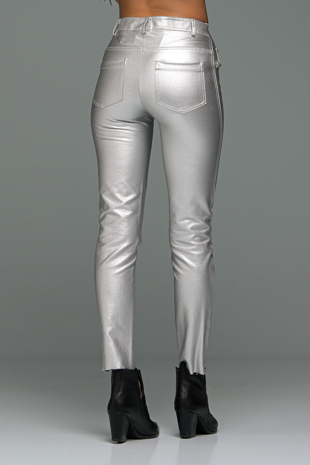 Manolo Ασημί Παντελόνι από δερματίνη - Image 3