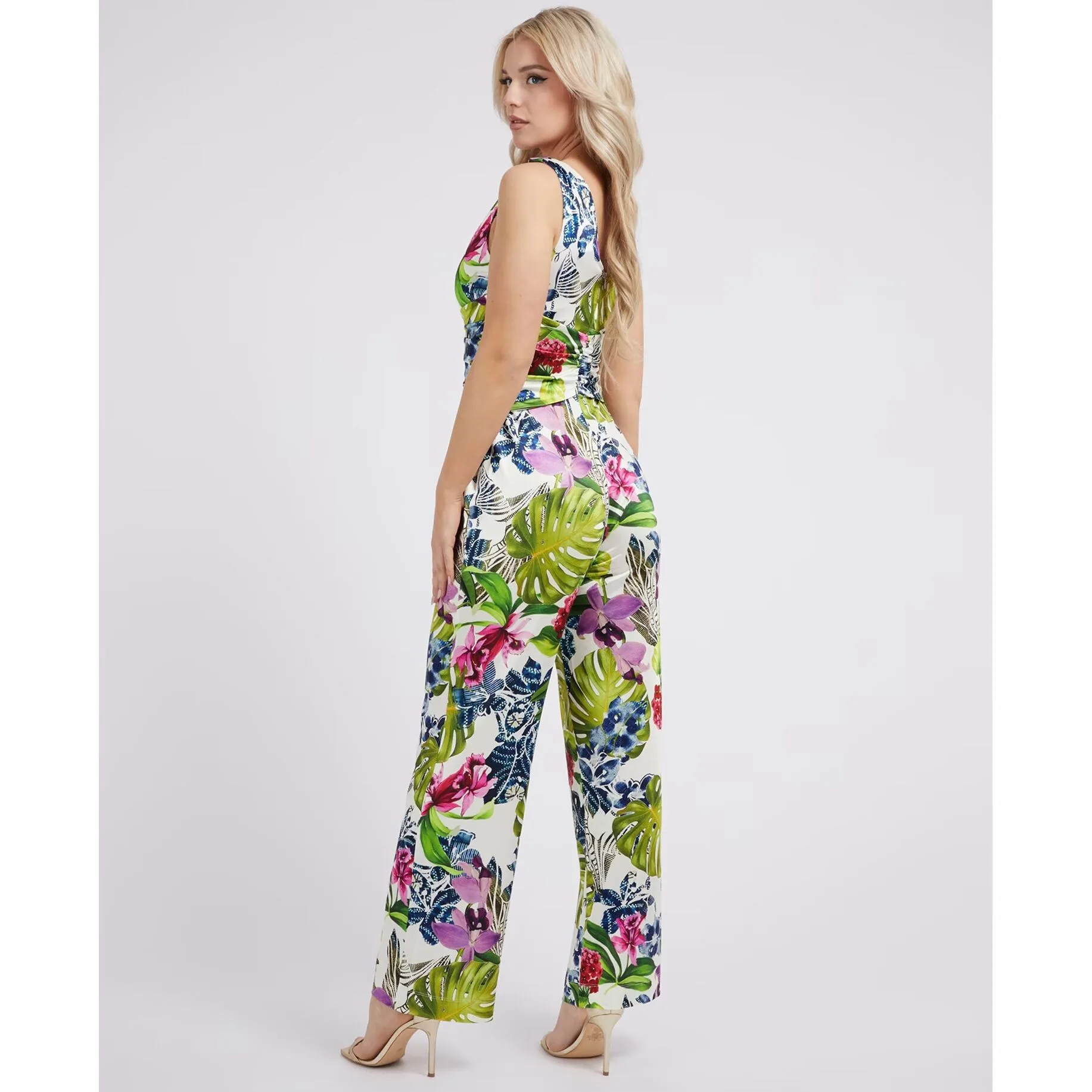 Guess Φόρμα Ολόσωμη Πράσινη Floral σε Στενή Γραμμή - Image 2