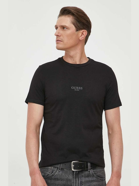 Guess Ανδρικό T-Shirt Κοντομάνικο Μαύρο