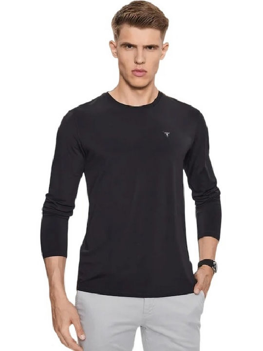 Guess Ανδρική Αθλητική Μπλούζα Μακρυμάνικη Μαύρη