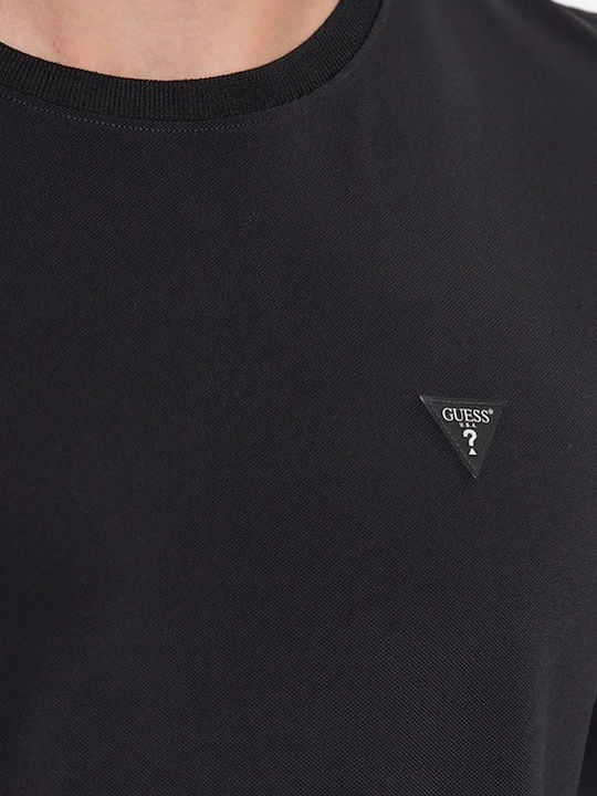 Guess Ανδρική Αθλητική Μπλούζα Μακρυμάνικη Μαύρη - Image 2