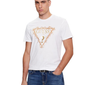 Guess Ανδρική Μπλούζα Κοντομάνικη Άσπρo