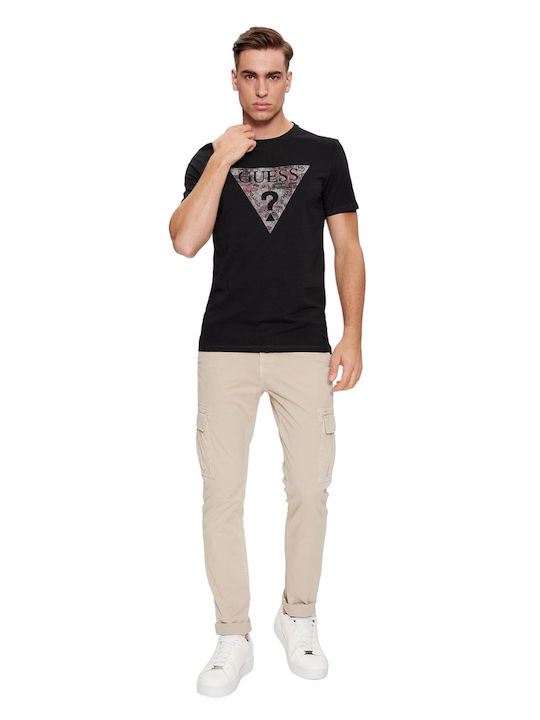 Guess Ανδρικό T-Shirt Μαύρο με Στάμπα - Image 4