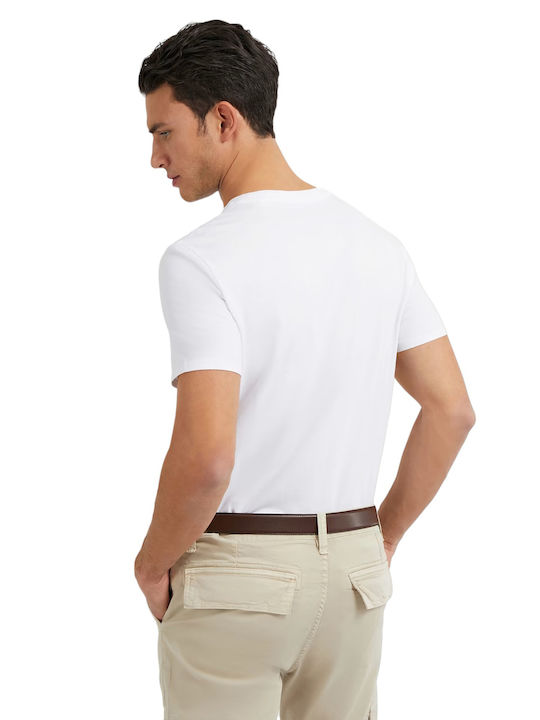 Guess Ανδρική Μπλούζα Κοντομάνικη Λευκή - Image 3