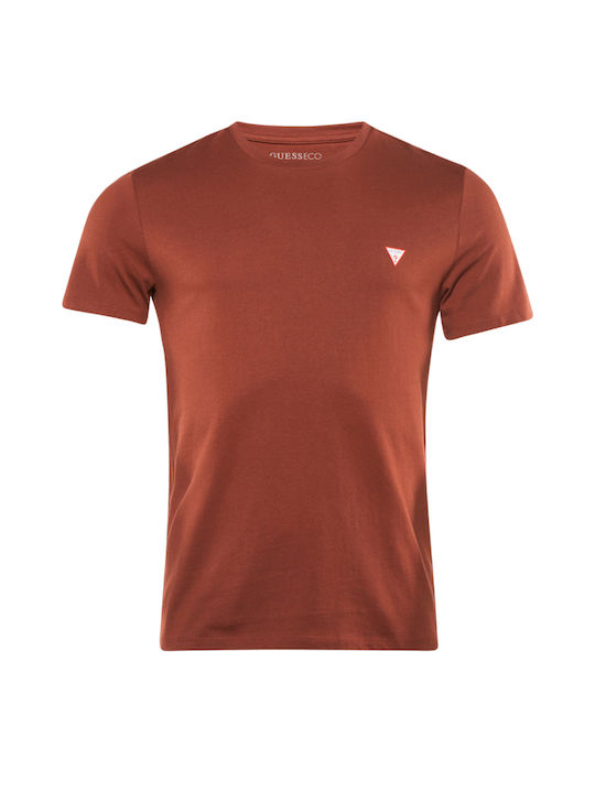 Guess Ανδρική Μπλούζα Κοντομάνικη Μπορντό/Καφέ