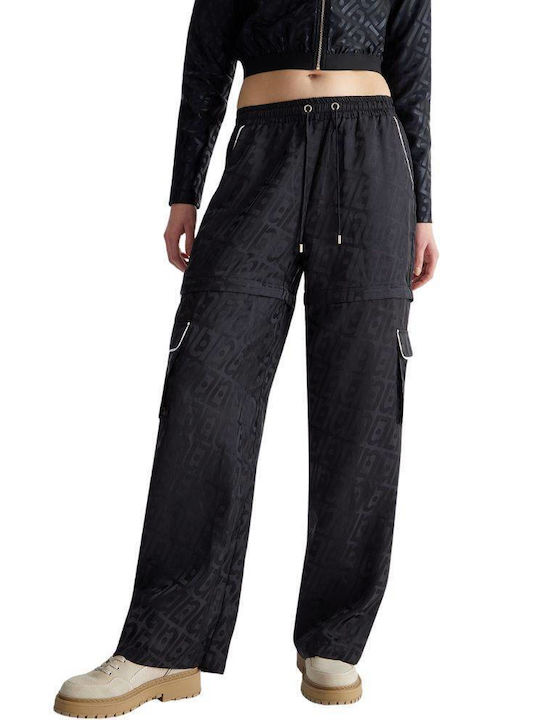 Liu Jo Γυναικείο Σατέν Παντελόνι Μαύρο