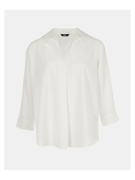 Mexx Γυναικεία Μπλούζα Off White - Image 3