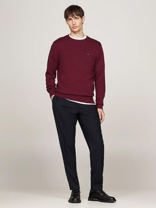 Tommy Hilfiger Ανδρικό Πλεκτό Με Λαιμόκοψη Και Κεντητό Σημαιάκι