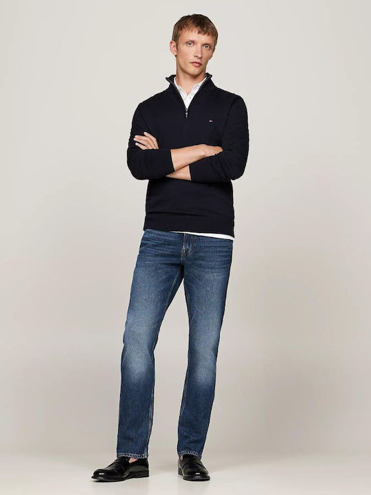 Tommy Hilfiger Ανδρική Πλεκτή Μπλούζα σε Μπλέ σκούρο με φερμουάρ