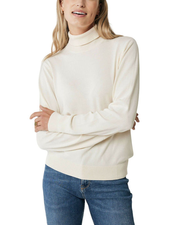 Mexx Γυναικείο Πουλόβερ Ζιβάγκο Pearl White