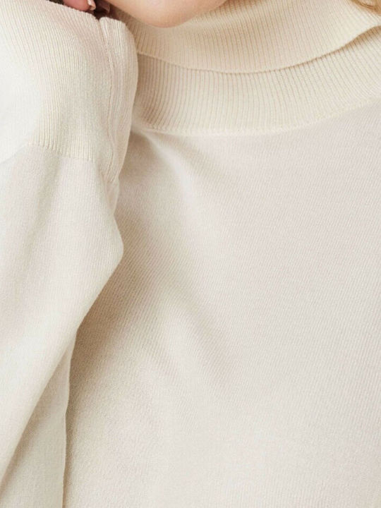 Mexx Γυναικείο Πουλόβερ Ζιβάγκο Pearl White - Image 3