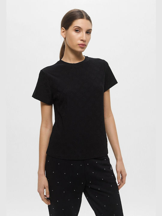 Guess Monica Ss Γυναικείο T-shirt Μαύρο