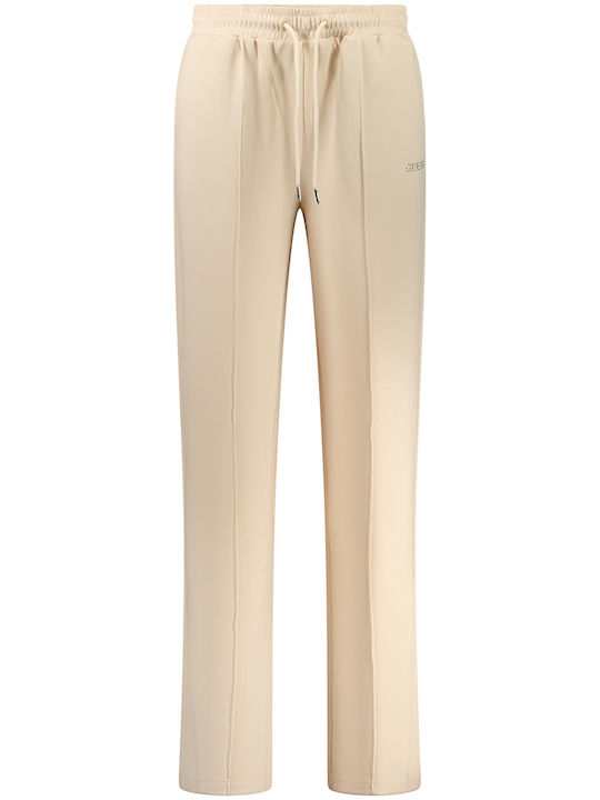 Guess Γυναικείο Υφασμάτινο Παντελόνι Mπεζ