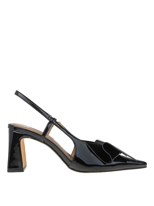 Corina Μαύρες Γόβες από Λουστρίνι με τετράγωνο Τακούνι - Image 4