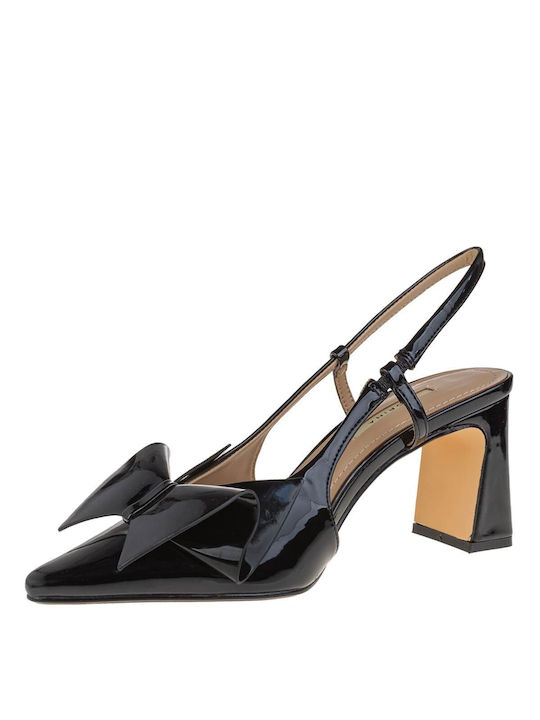 Corina Μαύρες Γόβες από Λουστρίνι με τετράγωνο Τακούνι - Image 3