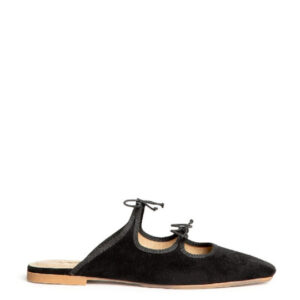 Corina Μαύρο Φλατ Mules
