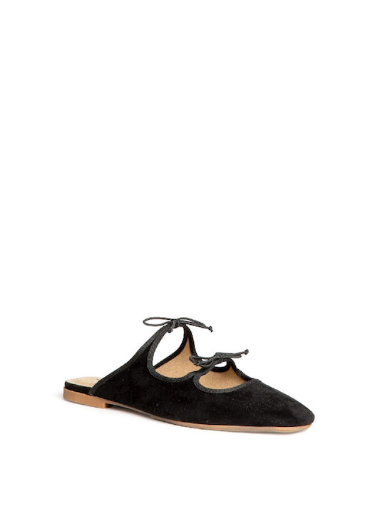 Corina Μαύρο Φλατ Mules - Image 2