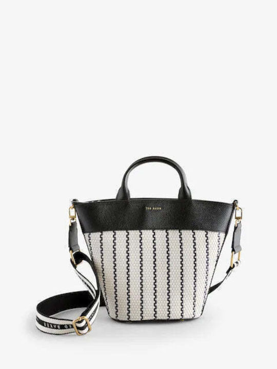 Ted Baker Γυναικεία Τσάντα Tote Χειρός Μπεζ με Μπλέ