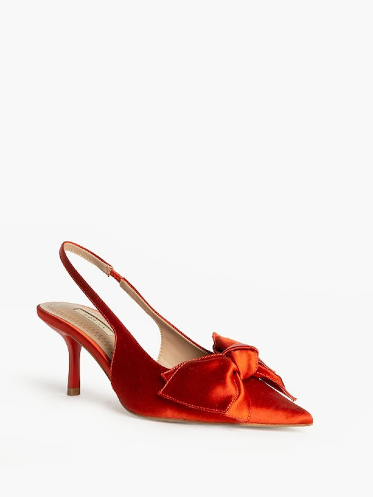 Corina Μυτερές Γόβες με Μεσαίο Τακούνι Πορτοκαλί