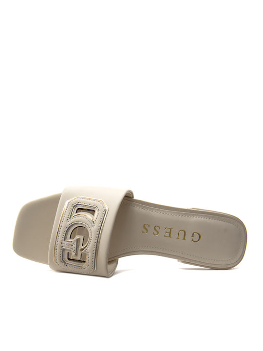 Guess Δερμάτινα Γυναικεία Σανδάλια σε Εκρού Χρώμα - Image 2