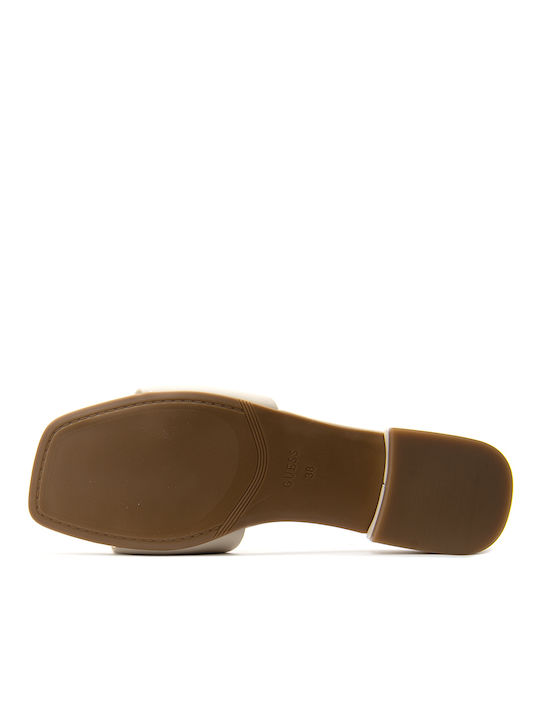 Guess Δερμάτινα Γυναικεία Σανδάλια σε Εκρού Χρώμα - Image 6