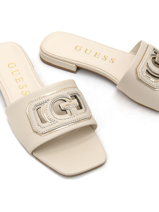 Guess Δερμάτινα Γυναικεία Σανδάλια σε Εκρού Χρώμα - Image 5