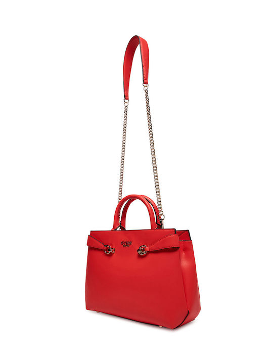 Guess Γυναικείo Τσαντάκι Χειρός Κoραλί/Κόκκινο - Image 2