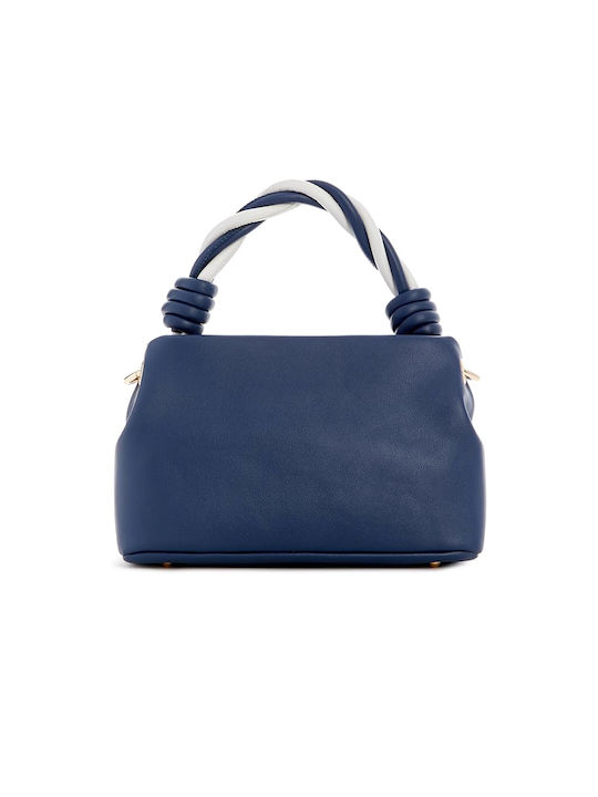 Guess Handle Γυναικεία Τσάντα Χιαστί Mπλέ/Άσπρο - Image 2