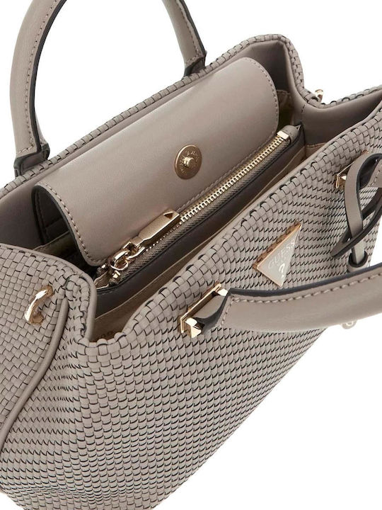 Guess Γυναικεία Τσάντα Χειρός Γκρι - Image 3