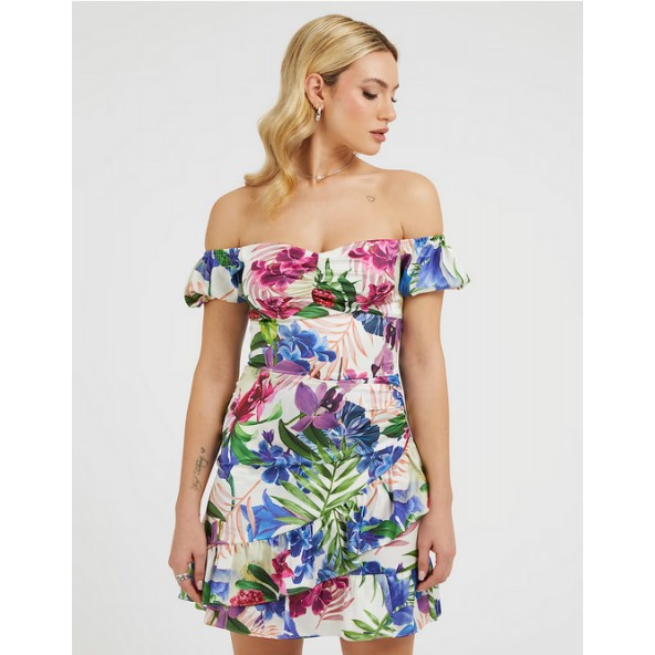 Guess Mini Φόρεμα Off-Shoulder Φλοραλ - Image 2