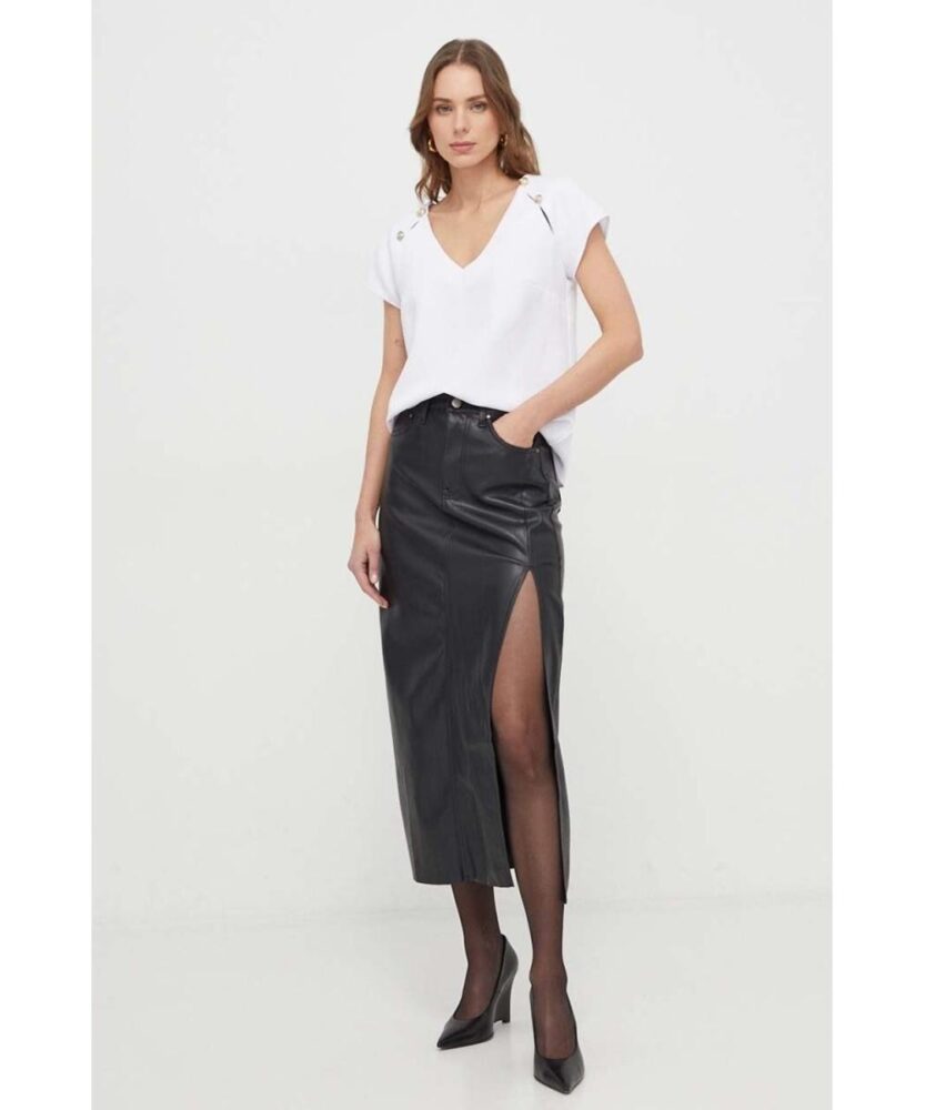 Guess Γυναικεία Λευκή Μπλούζα Κοντομάνικη - Image 4