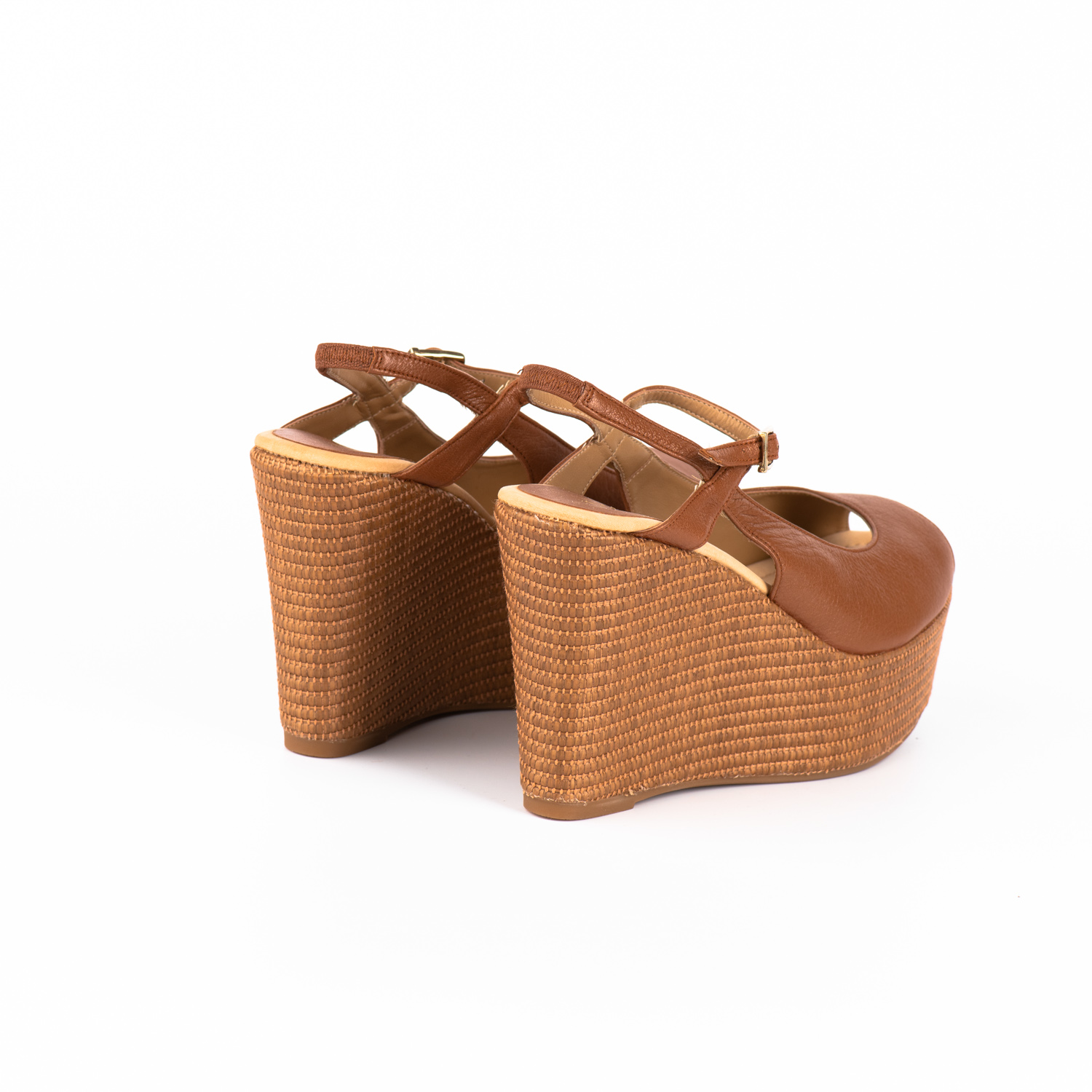 Unisa Καφέ Δερμάτινες Πλατφόρμες - Image 3