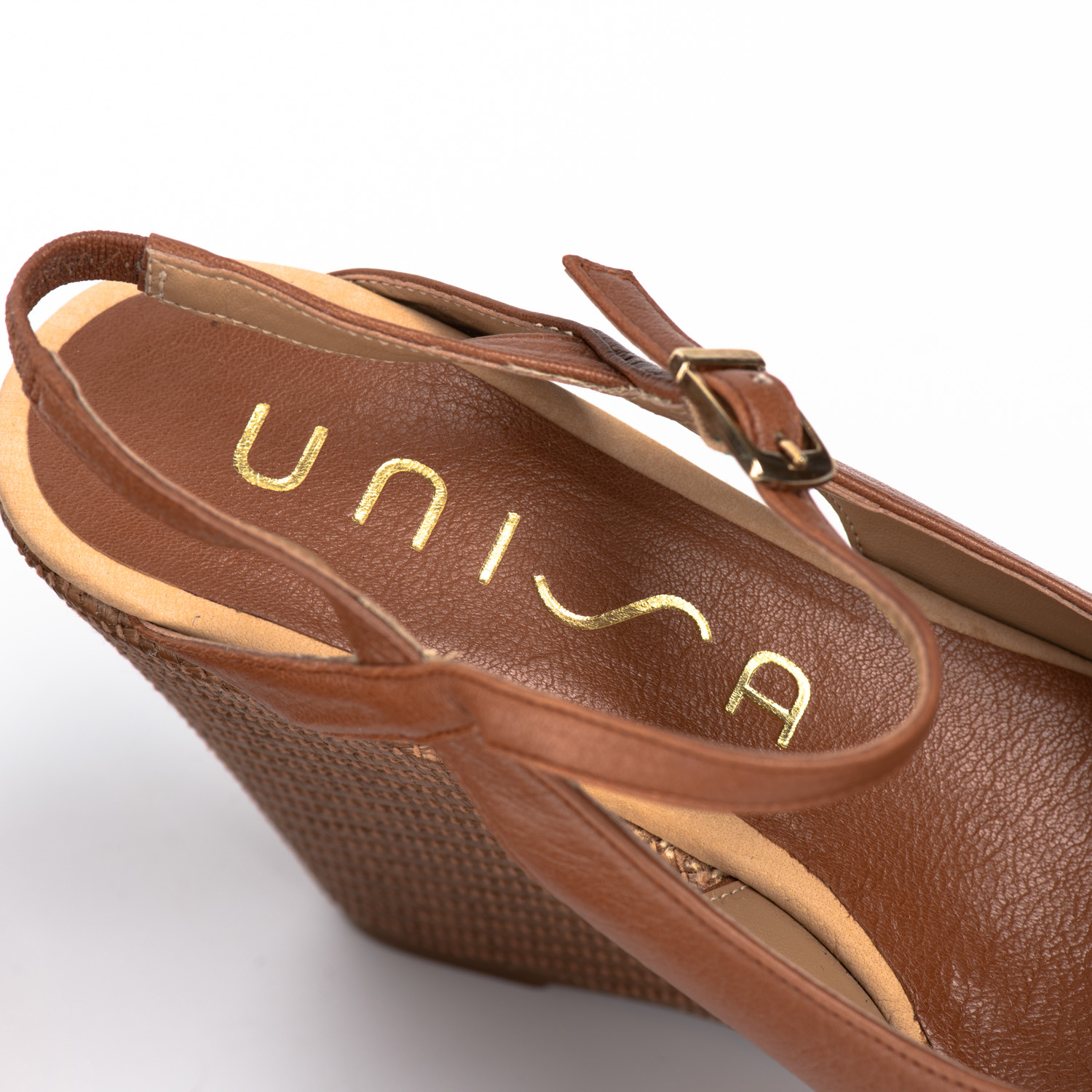 Unisa Καφέ Δερμάτινες Πλατφόρμες - Image 5