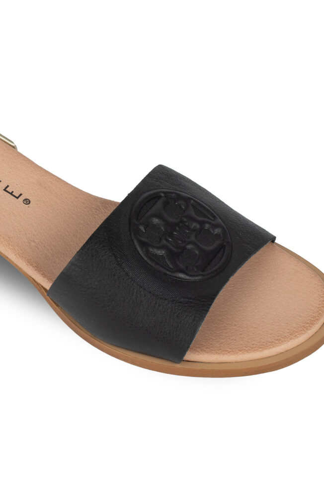 Dolce Δερμάτινα Μαύρα Mules με Τακούνι - Image 2