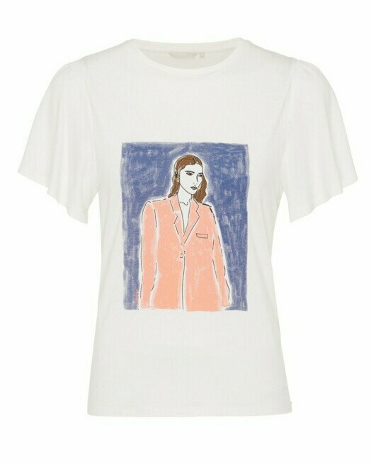 Mexx T-Shirt Off-White με Στάμπα - Image 4