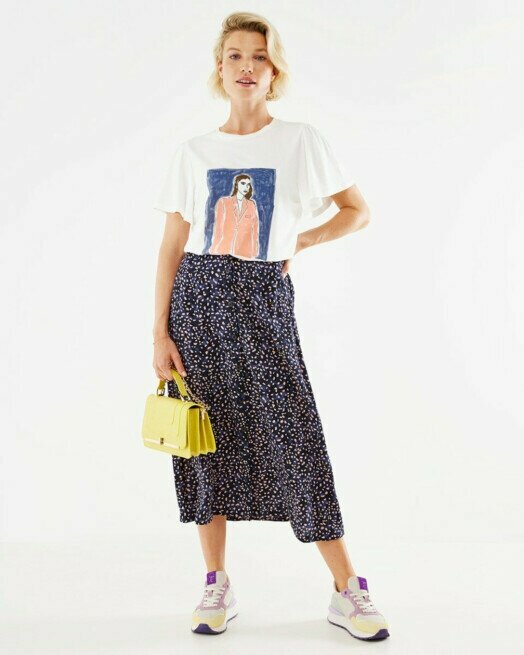 Mexx T-Shirt Off-White με Στάμπα - Image 2