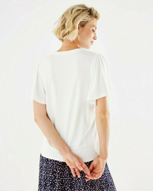 Mexx T-Shirt Off-White με Στάμπα - Image 3