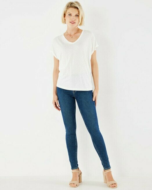 Mexx T-Shirt Off-White Μονόχρωμο - Image 3