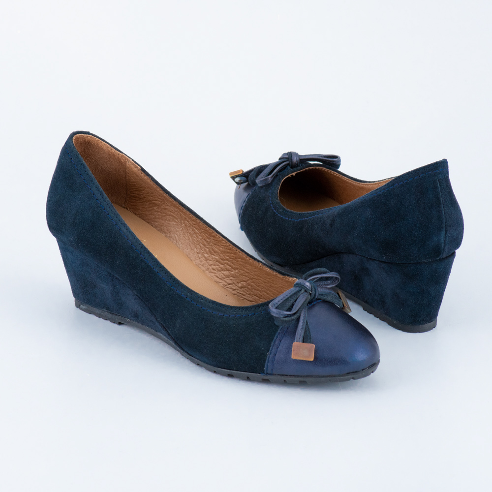 Mari Crug Γυναικείες Μπλέ Σκούρο Πλατφόρμες Καστόρινες - Image 5